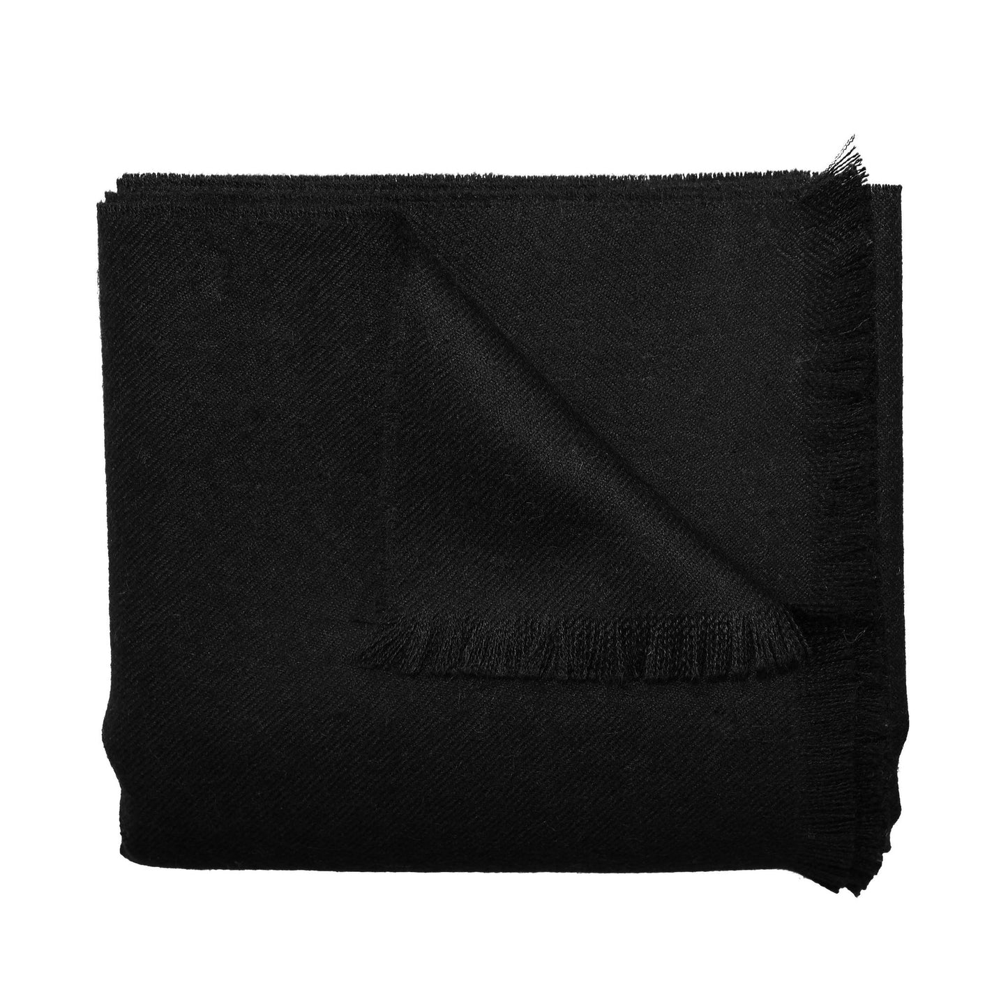 Oversized Alpaca Scarf in Black